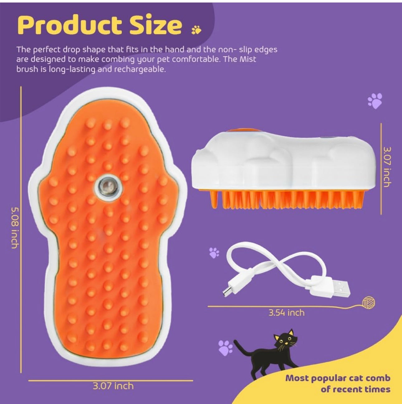 Cepillo de Vapor 3 en 1 para Mascotas – Favelqo
